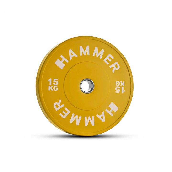 Bumper Viktskiva, 1 x 15 kg, Hammer i gruppen Styrka / Viktskivor, stänger & lås / Viktskivor 50 mm hos Sportgymbutiken.se (HM-17053)