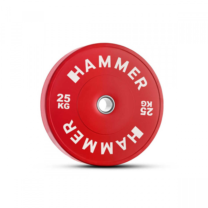 Bumper Viktskiva, 1 x 25 kg, Hammer i gruppen Styrka / Viktskivor, stänger & lås / Viktskivor 50 mm hos Sportgymbutiken.se (HM-17055)