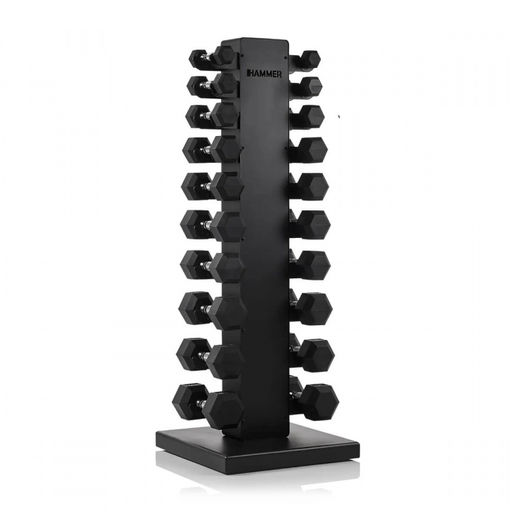 Hexhantelset med ställ, 10-par: 1 - 10 kg, Hammer i gruppen Styrka / Hantlar & Kettlebells / Paket hos Sportgymbutiken.se (HM-17342)
