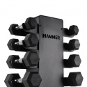 Hexhantelset med ställ, 10-par: 1 - 10 kg, Hammer