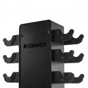 Hexhantelset med ställ, 10-par: 1 - 10 kg, Hammer