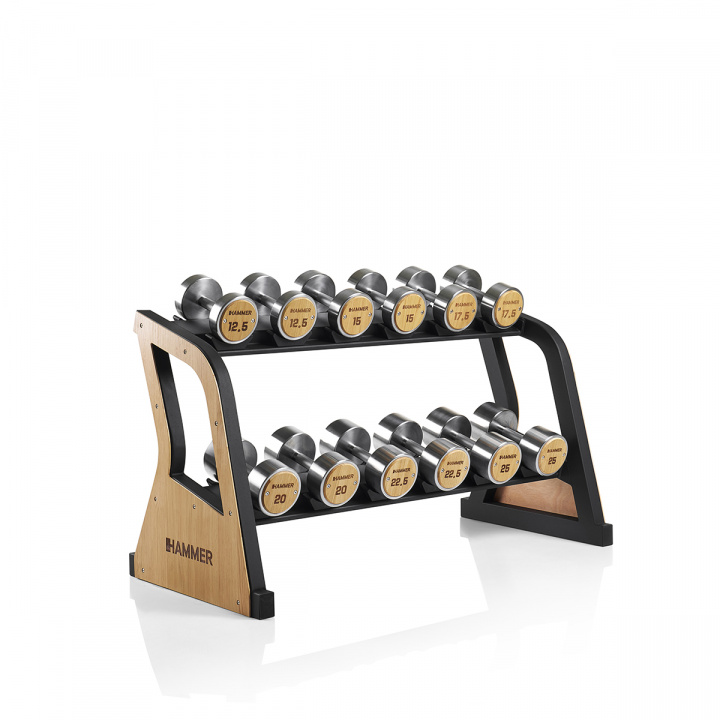 Exclusive Dumbbell Rack Set, 6 par: 12.5 – 25 kg i gruppen Styrka / Hantlar & Kettlebells / Paket hos Sportgymbutiken.se (HM-17398)