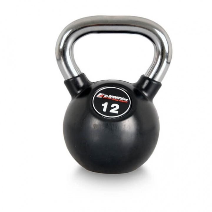 Kolla in Kettlebell, gummi/krom 12 kg, inSPORTline hos SportGymButiken.se