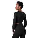 Define Seamless LS Crop Top, black, ICANIWILL