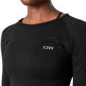 Define Seamless LS Crop Top, black, ICANIWILL