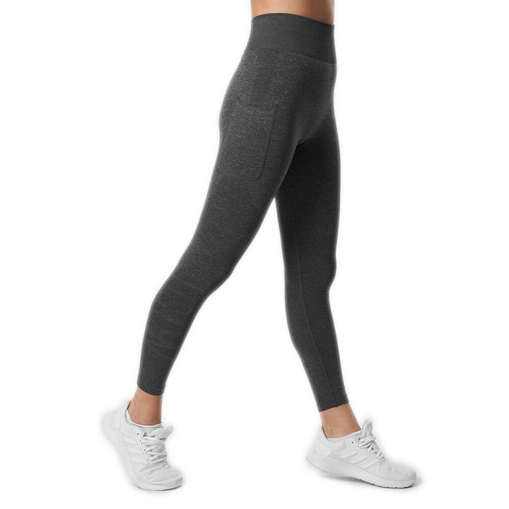 Kolla in Define Seamless Pocket Tights, grey melange, ICANIWILL hos SportGymButi