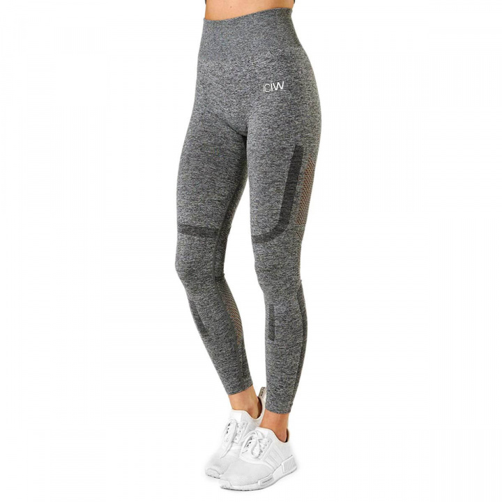 Kolla in Queen Mesh Tights, grey melange, ICANIWILL hos SportGymButiken.se