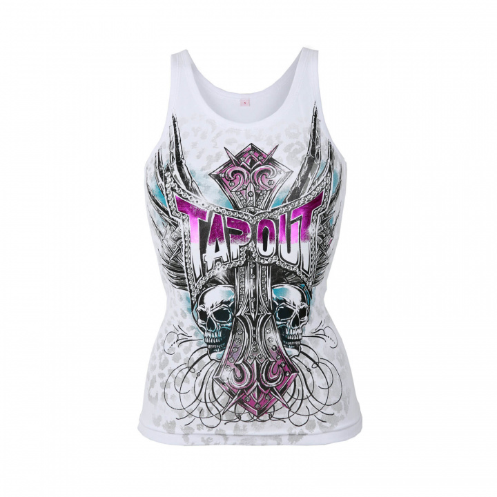 Kolla in Spiked Tanktop, white, Tapout hos SportGymButiken.se