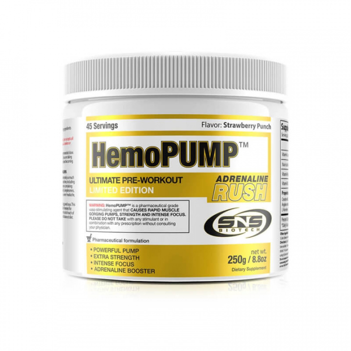 Kolla in HemoPump Adrenaline Rush LTD, 250 g, SNS Biotech hos SportGymButiken.se