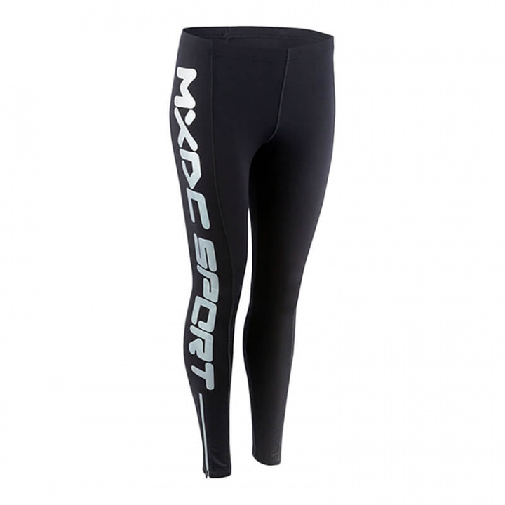 Kolla in Zip Big Logo Tights, black/silver, MXDC hos SportGymButiken.se