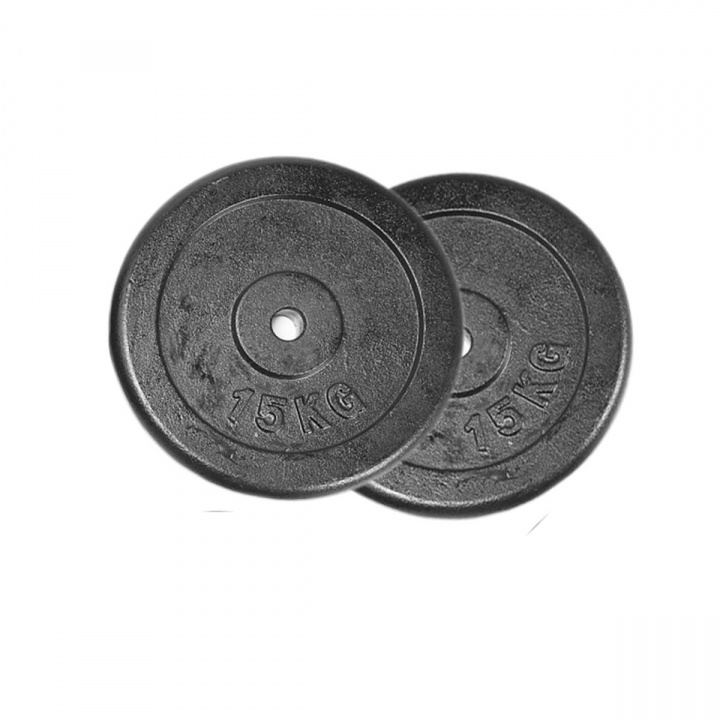 Kolla in Viktskivor Metall 25 mm. 2 x 15 kg hos SportGymButiken.se