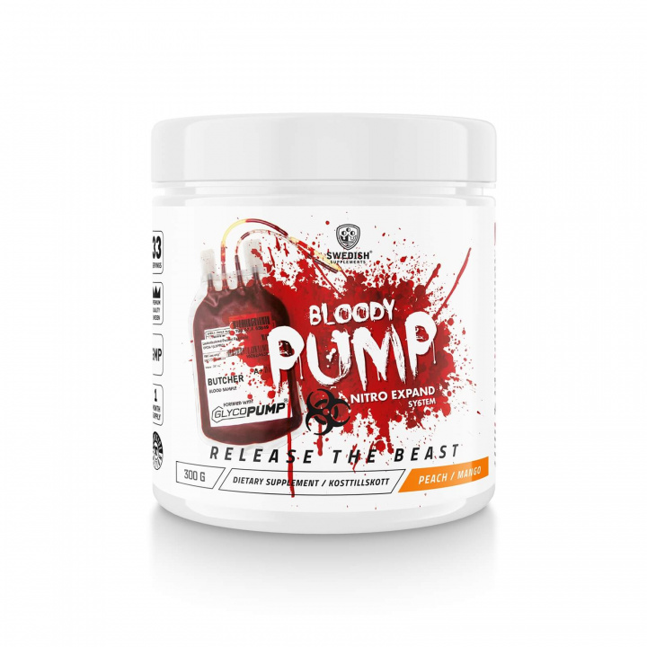 Bloody Pump, 300 g, Swedish Supplements i gruppen Kosttillskott / Prestationshöjare & PWO hos Sportgymbutiken.se (OL-107734r)