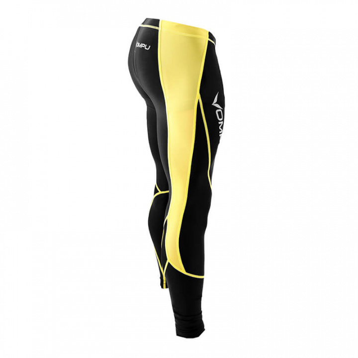 Kolla in Multisport Compression Tights, black/yellow, OMPU hos SportGymButiken.s