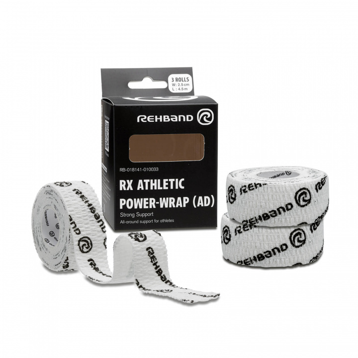 RX Athletic Power Wrap, White, 25 mm x 4.5 m, Rehband i gruppen Kampsport / Skydd / Lindor & Tejp hos Sportgymbutiken.se (OT-RX20117-222)