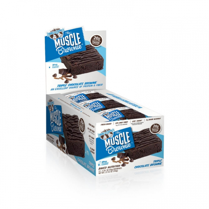 Kolla in Muscle Brownie, 12-pack, Lenny & Larry's hos SportGymButiken.se