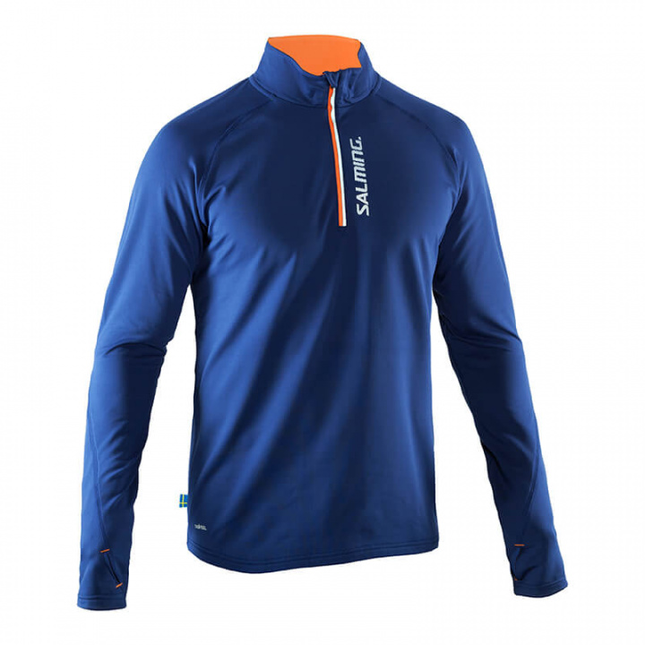 Kolla in Run Halfzip LS Tee Men, navy, Salming Sports hos SportGymButiken.se