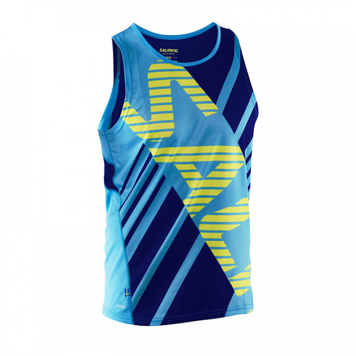 Kolla in Run Race Singlet Men, cyan/navy, Salming Sports hos SportGymButiken.se