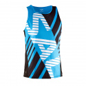 Run Team Race Singlet Unisex, black/cyan, Salming Sports