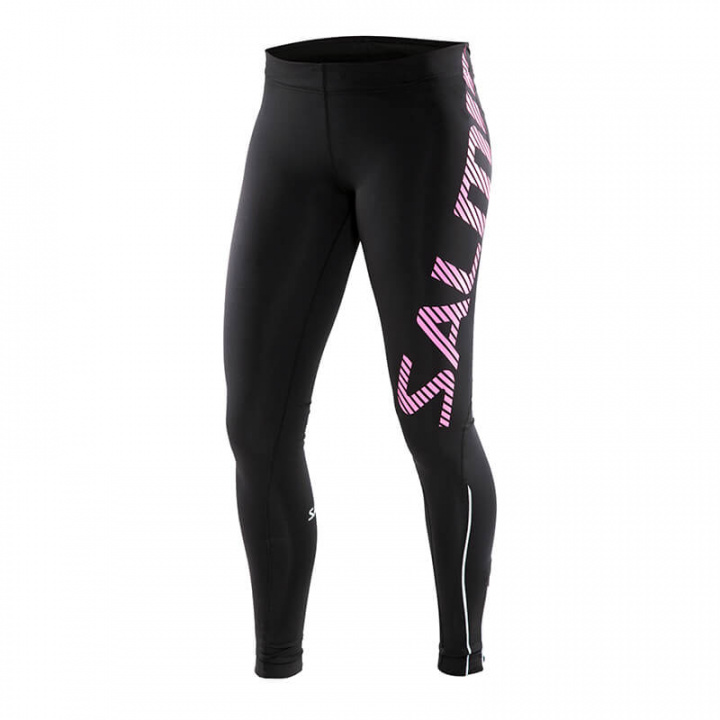 Kolla in Running Tights Women, black/pink glo, Salming Sports hos SportGymButike