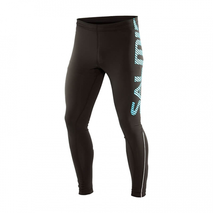 Kolla in Running Tights Men, black/cyan, Salming Sports hos SportGymButiken.se