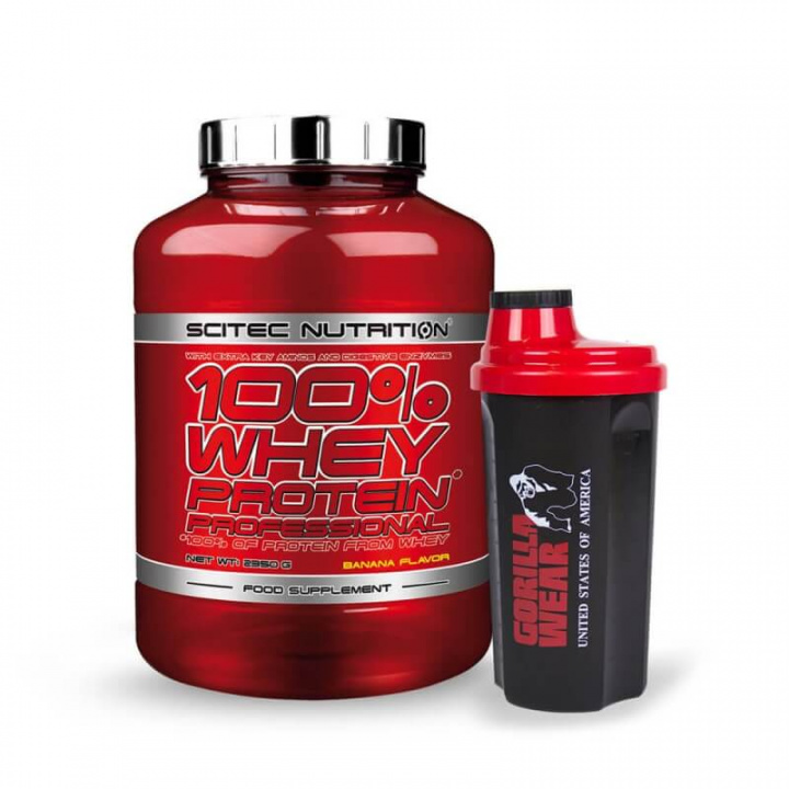 Kolla in 100 % Whey Protein Professional, med shaker! hos SportGymButiken.se