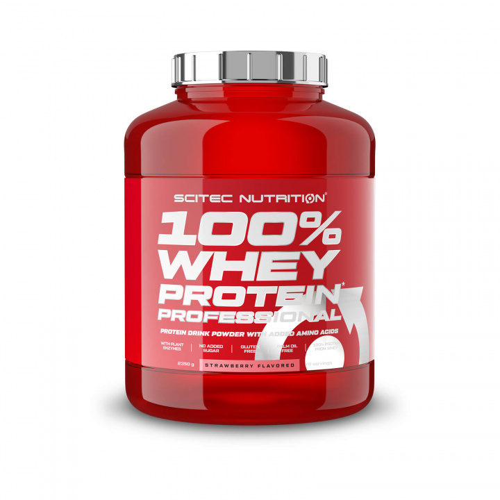 Kolla in 100 % Whey Protein Professional, 2350 g, strawberry hos SportGymButiken