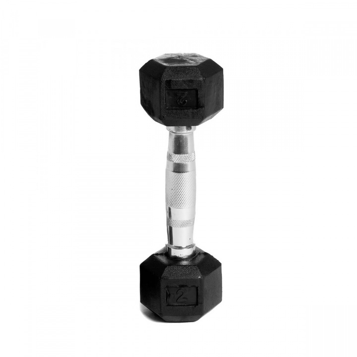 Kolla Hexhantel gummi, 2 kg, Abilica hos SportGymButiken.se