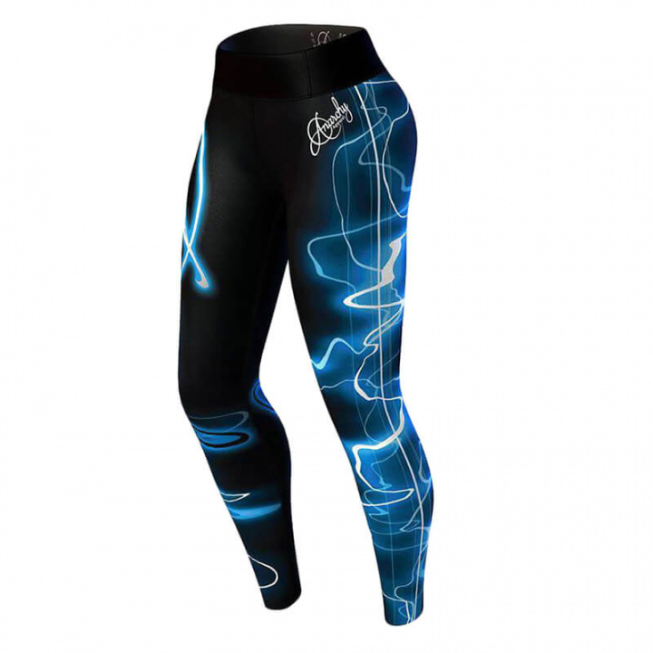 Kolla in Tesla Tights, black/blue, Anarchy hos SportGymButiken.se