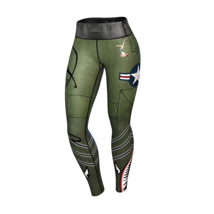 Kolla in Bomber Compression Leggings, green/gray, Anarchy hos SportGymButiken.se