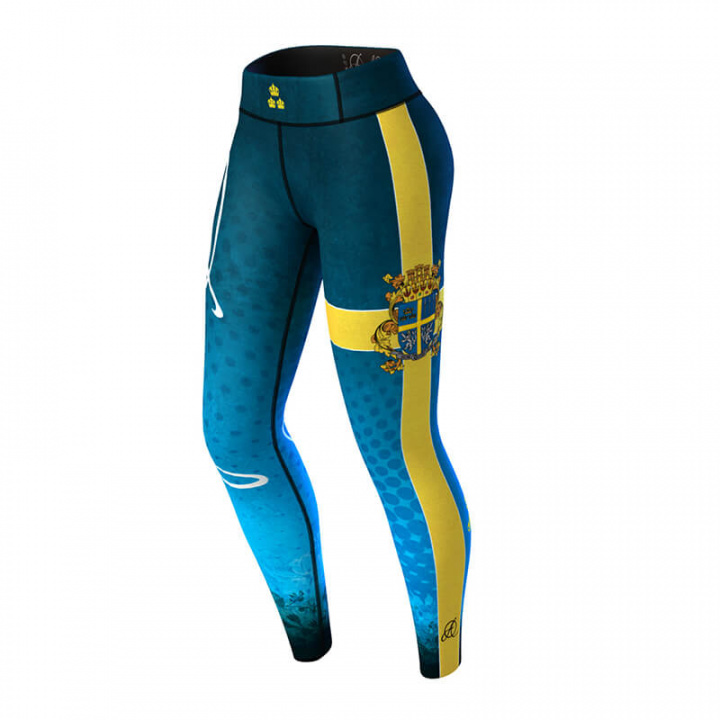 Kolla in Sweden 2.0 Leggings, blue/yellow, Anarchy hos SportGymButiken.se