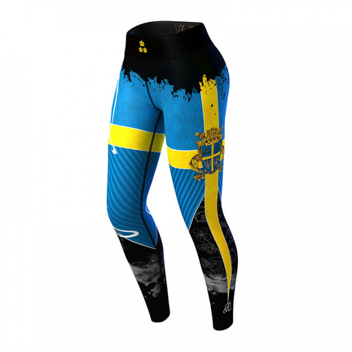 Kolla in Sweden 3.0 Leggings, blue/yellow, Anarchy hos SportGymButiken.se