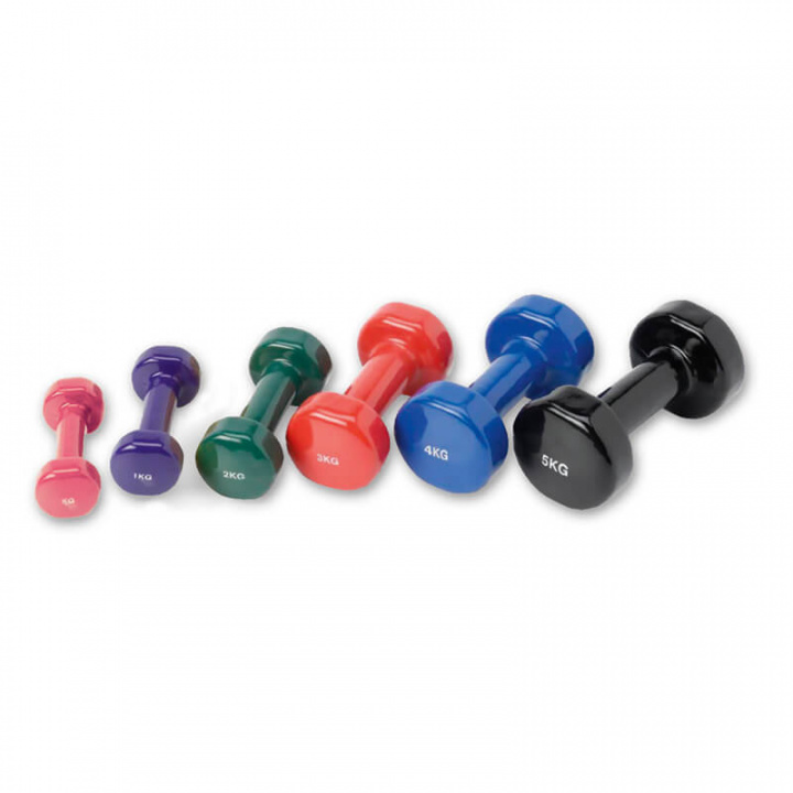 Kolla in Vinylhantel, Tunturi, 2 x 0,5 kg rosa hos SportGymButiken.se
