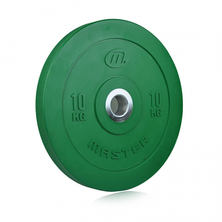 Kolla in Bumper Plate, 10 kg, grön hos SportGymButiken.se