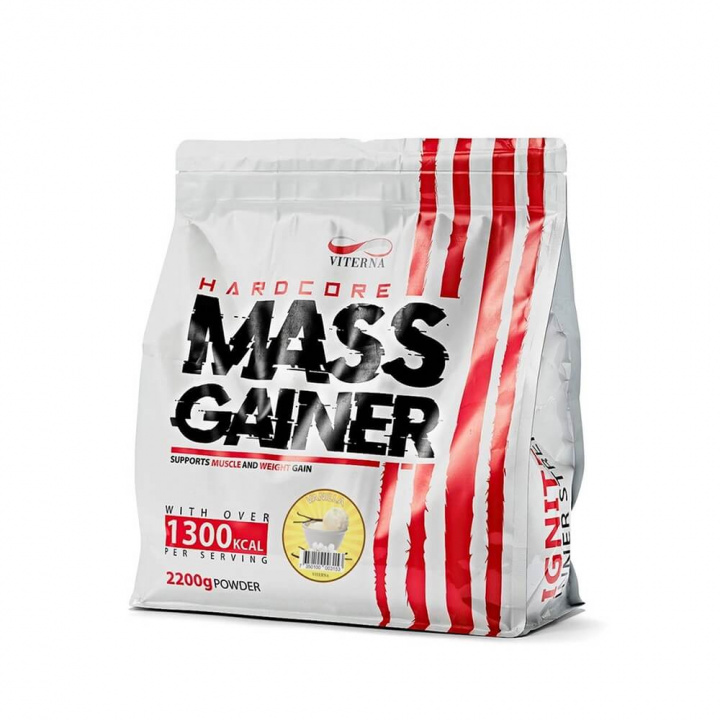Kolla Hardcore Mass Gainer, 2200 g, Vanilla hos SportGymButiken.se