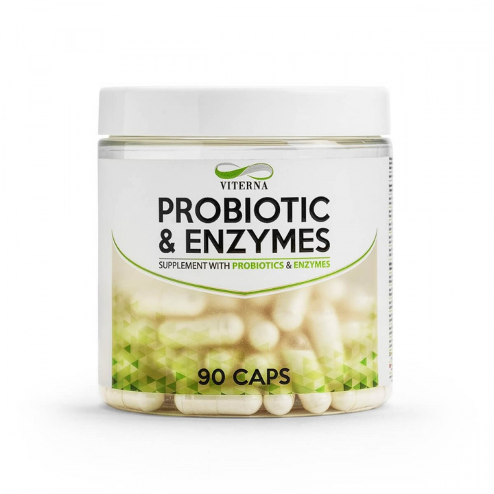 Probiotic & Enzymes, 90 kapslar, Viterna i gruppen Kosttillskott / Vitaminer & Mineraler hos Sportgymbutiken.se (VT-PE)