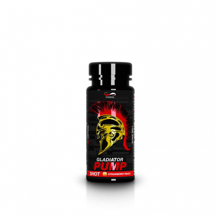 Kolla in Gladiator Pump Shot, 60 ml, Strawberry Peach hos SportGymButiken.se