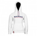 Girl Sweater With Hood, white, Marine